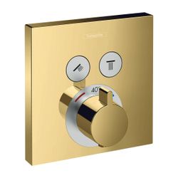 hansgrohe Thermostat Unterputz ShowerSelect Fertigset 2 Verbraucher gold gebürtstet... HANSGROHE-15763990 4059625230930 (Abb. 1)