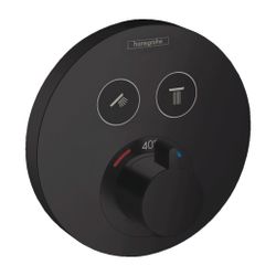 hansgrohe Thermostat Unterputz ShowerSelect S Fertigset 2 Verbraucher mattschwarz... HANSGROHE-15743670 4059625266069 (Abb. 1)