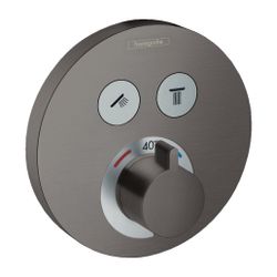 hansgrohe Thermostat Unterputz ShowerSelect S Fertigset 2 Verbraucher schwarz/chrom... HANSGROHE-15743340 4059625244548 (Abb. 1)