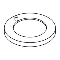 Hansgrohe AXOR Rosette für 4-Loch Auslauf Edelstahl Optic, Chrom, 95023000... HANSGROHE-95023000 4011097460802 (Abb. 1)