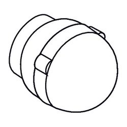 Hansgrohe AXOR Absperrventil-Griff für Uno, Unterputz, Weiß, 13296450... HANSGROHE-13296450 4011097174471 (Abb. 1)