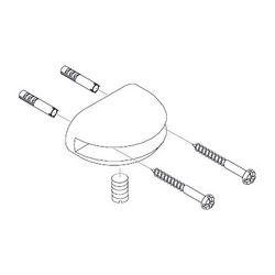 Hansgrohe AXOR Halter für Glasablage, Chrom, 40255000... HANSGROHE-40255000 4011097235592 (Abb. 1)