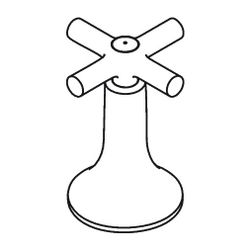 Hansgrohe AXOR Kreuzgriff für Terrano Warmwasser, Chrom, 37292000... HANSGROHE-37292000 4011097382074 (Abb. 1)
