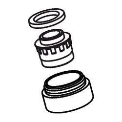 Hansgrohe AXOR Luftsprudler für Uno Piccolo Wannenmischer, M24x1, 25l/min, 97356000... HANSGROHE-97356000 4011097477954 (Abb. 1)