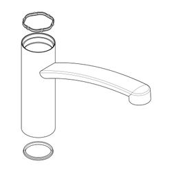Hansgrohe Auslauf für Spültischmischer, Chrom, 98349000... HANSGROHE-98349000 4011097721392 (Abb. 1)