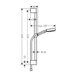 hansgrohe Brauseset Pulsify Select S 105 3jet Relaxation EcoSmart mit Brausestange ... HANSGROHE-24161670 4059625358238 (Abb. 1)