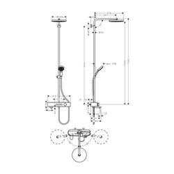 hansgrohe Showerpipe Pulsify S 260 1jet EcoSmart mit Wannenthermostat Aufputz chrom... HANSGROHE-24230000 4059625358306 (Abb. 1)