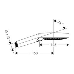 hansgrohe Handbrause Raindance Select S 120 3jet PowderRain EcoSmart 8,3 l/min chro... HANSGROHE-26515000 4059625326763 (Abb. 1)