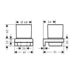 hansgrohe Zahnputzbecher AddStoris schwarz/chrom gebürstet... HANSGROHE-41749340 4059625297056 (Abb. 1)