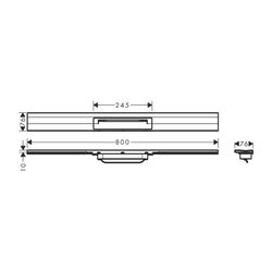 hansgrohe RainDrain Flex Duschrinne 800mm kürzbar für Wandmontage gold gebürtstet... HANSGROHE-56051990 4059625349687 (Abb. 1)