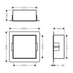 hansgrohe XtraStoris Minimalistic Wandnische mit offenem Rahmen 300x300x140mm matts... HANSGROHE-56079670 4059625351383 (Abb. 1)