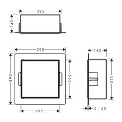 hansgrohe XtraStoris Rock Wandnische mit befliesbarer Tür 300x300x140mm mattweiß... HANSGROHE-56091700 4059625351253 (Abb. 1)