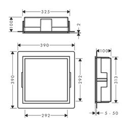 hansgrohe XtraStoris Individual Wandnische mit Designrahmen 300x300x100mm mattschwa... HANSGROHE-56098140 4059625348826 (Abb. 1)