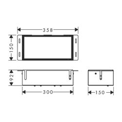 hansgrohe XtraStoris Rock Wandnische mit mit befliesbarer Tür und Absperrventile150... HANSGROHE-56100800 4059625351239 (Abb. 1)