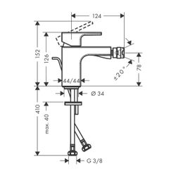 hansgrohe Bidetmischer Vernis Shape mattschwarz... HANSGROHE-71211670 4059625326459 (Abb. 1)