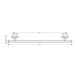 hansgrohe Badetuchhalter PuraVida 600mm chrom... HANSGROHE-41506000 4011097618401 (Abb. 1)