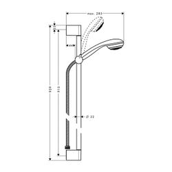 hansgrohe Brausenset Crometta 85 1jet/Unica Crometta 900mm chrom... HANSGROHE-27729000 4011097664866 (Abb. 1)