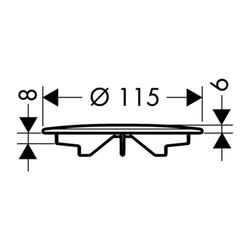 hansgrohe Ablaufgarnitur Duschwannen Raindrain 90 XXL Fertigset chrom... HANSGROHE-60066000 4011097557625 (Abb. 1)