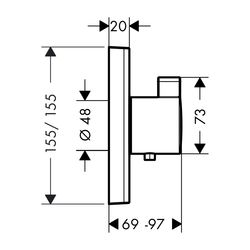 hansgrohe Thermostat Unterputz ShowerSelect Highflow Fertigset chrom... HANSGROHE-15760000 4011097719870 (Abb. 1)