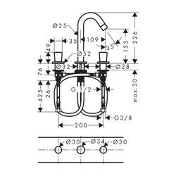 hansgrohe Logis  3-Loch Waschtischarmatur 150 chrom... HANSGROHE-71133000 4011097738468 (Abb. 1)