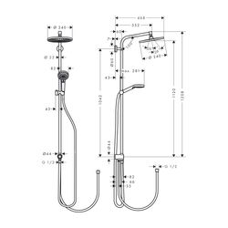 hansgrohe Showerpipe Crometta S 240 Reno EcoSmart chrom... HANSGROHE-27270000 4011097775913 (Abb. 1)