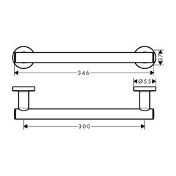 hansgrohe Haltestange Logis Universal chrom... HANSGROHE-41713000 4059625123102 (Abb. 1)