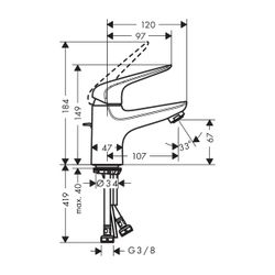 hansgrohe Waschtischmischer 70 Novus chrom... HANSGROHE-71020000 4059625009048 (Abb. 1)