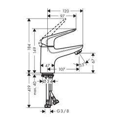 hansgrohe Waschtischmischer 70 Novus CoolStart chrom... HANSGROHE-71022000 4059625009024 (Abb. 1)