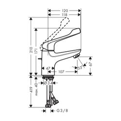 hansgrohe Waschtischmischer 70 Novus Care chrom... HANSGROHE-71920000 4059625008676 (Abb. 1)