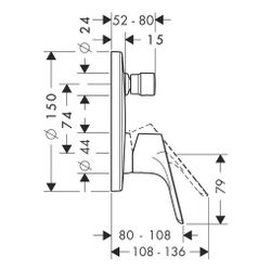 hansgrohe Focus Einhebel-Wannenmischer Unterputz 25l/min mit Sicherungskombination ... HANSGROHE-31946000 4011097602547 (Abb. 1)