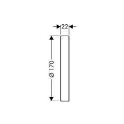 hansgrohe Verlängerungsrosette für iBox universal d. 170mm, Chrom... HANSGROHE-13596000 4011097393803 (Abb. 1)