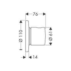 hansgrohe Abstellventil und Umstellventil S Trio/ Quattro Unterputz, Chrom... HANSGROHE-15932000 4011097487984 (Abb. 1)