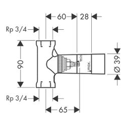 hansgrohe Grundkörper 130l/min für Abstellventil Unterputz Spindel DN 20... HANSGROHE-15970180 4011097345208 (Abb. 1)