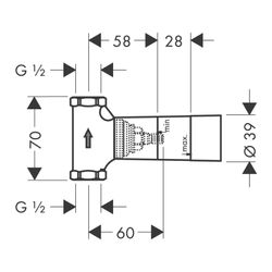 hansgrohe Grundkörper 52l/min für Abstellventil Unterputz Spindel DN 15... HANSGROHE-15973180 4011097345215 (Abb. 1)