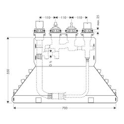 Hansgrohe AXOR Grundkörper für 4-Loch Wannenrandarmatur, Thermostat, DN 15, 1,10m... HANSGROHE-15482180 4059625077566 (Abb. 1)
