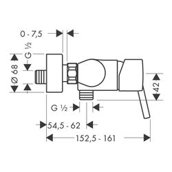 hansgrohe Talis S Brausenmischer Aufputz 27l/min DN 15, Chrom... HANSGROHE-32620000 4011097399423 (Abb. 1)