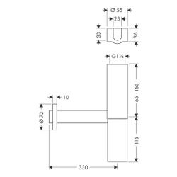 hansgrohe Flowstar Designsiphon, Chrom... HANSGROHE-52100000 4011097346199 (Abb. 1)