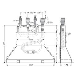 hansgrohe Grundkörper 4-Loch Wannenarmatur für Wannenrandmontage mit Secuflexbox... HANSGROHE-13444180 4011097140841 (Abb. 1)