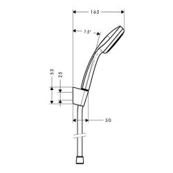 hansgrohe Croma 100 Brausehalterset Mono mit Brauseschlauch 1,25m, Chrom... HANSGROHE-27574000 4011097663968 (Abb. 1)