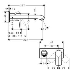 hansgrohe Metris Einhebel-Waschtischmischer Unterputz 5l/min Chrom mit Auslauf 225m... HANSGROHE-31086000 4011097661025 (Abb. 1)