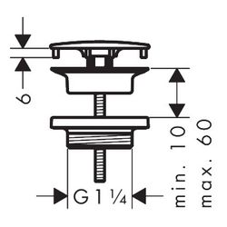 hansgrohe Garnitur DN 32 nicht verschließbar für Waschbecken, Chrom... HANSGROHE-50001000 4011097146867 (Abb. 1)