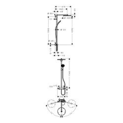 hansgrohe Raindance S Showerpipe 300mm 1jet 16l/min mit Thermostat, Chrom... HANSGROHE-27114000 4011097679587 (Abb. 1)