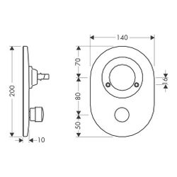 hansgrohe Umrüstset Chrom von Kugelkartusche auf M3 Kartusche für Wannenmischer Unt... HANSGROHE-96385000 4011097347677 (Abb. 1)