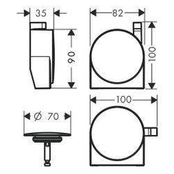 hansgrohe Exafill S Fertigset Wanneneinlauf, Ablauf-, Überlaufgarnitur, Chrom... HANSGROHE-58117000 4011097417479 (Abb. 1)