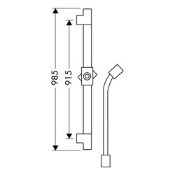 Hansgrohe AXOR Starck Brausestange 90cm, Brauseschlauch 160cm, Edelstahl Optic... HANSGROHE-27830800 4011097893389 (Abb. 1)