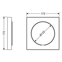 Hansgrohe AXOR Citterio Verlängerung, 172x172mm, 22mm, Chrom... HANSGROHE-97407000 4011097532073 (Abb. 1)