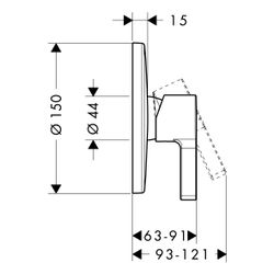 hansgrohe Metris S Einhebel-Brausemischer Unterputz für iBox universal, Chrom... HANSGROHE-31665000 4011097488585 (Abb. 1)