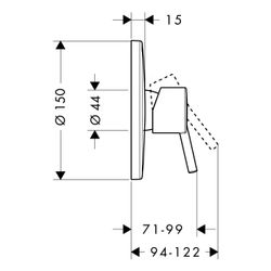 hansgrohe Talis S Brausenmischer Unterputz 29,3l/min Fertigset, verchromt... HANSGROHE-32675000 4011097398006 (Abb. 1)