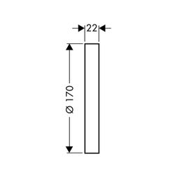 hansgrohe Verlängerungsrosette für iBox universal d. 170mm, Chrom... HANSGROHE-13596000 4011097393803 (Abb. 1)