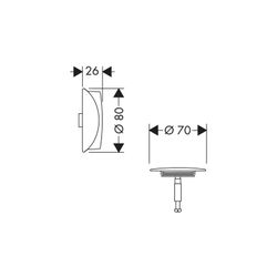 hansgrohe Flexaplus Fertigset Ablauf-, Überlaufgarnitur, Chrom... HANSGROHE-58185000 4011097233581 (Abb. 1)